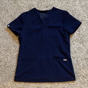 Figs Casma XS navy scrub top
